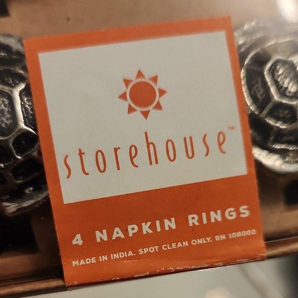 Storehouse Silver Turtle Napkin Rings - Picture 2 of 4